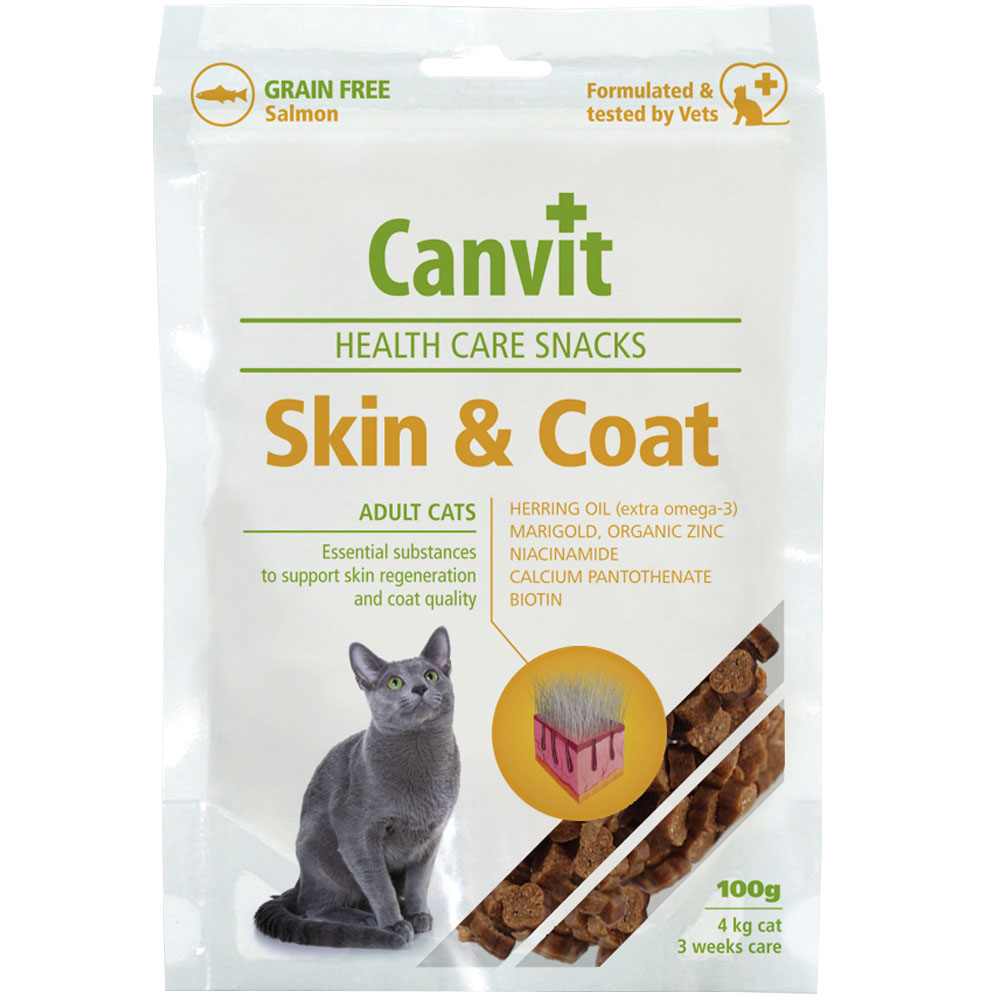 Лакомство для кошек Canvit Skin and Coat 100 г - фото 1