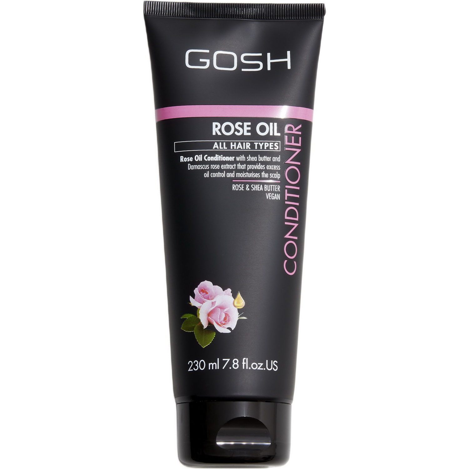 Кондиционер для волос Gosh Rose Oil с розовым маслом, для всех типов волос, 230 мл - фото 1