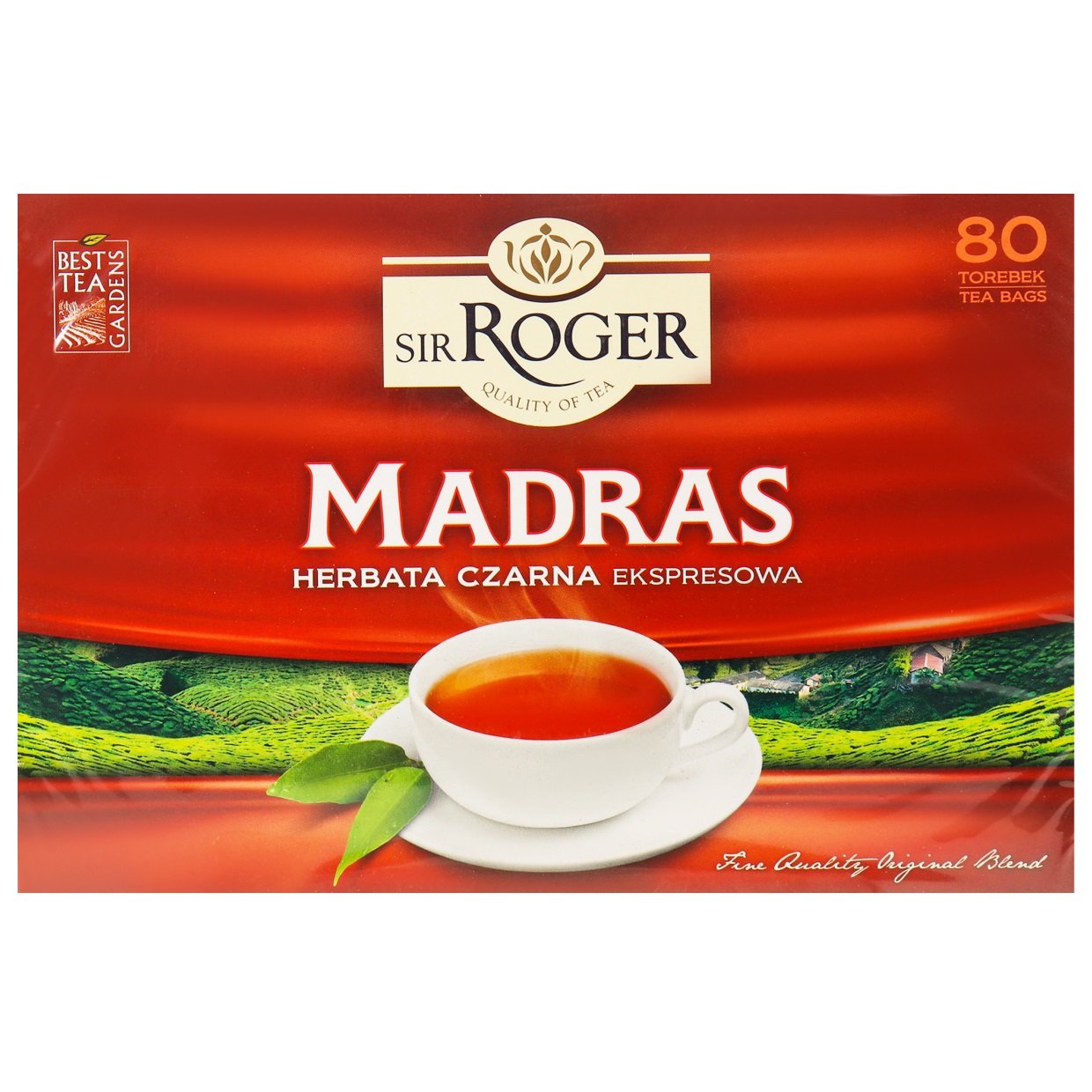 Чай черный Sir Roger Madras 136 г (80 шт. х 1.7 г) (895580) - фото 1