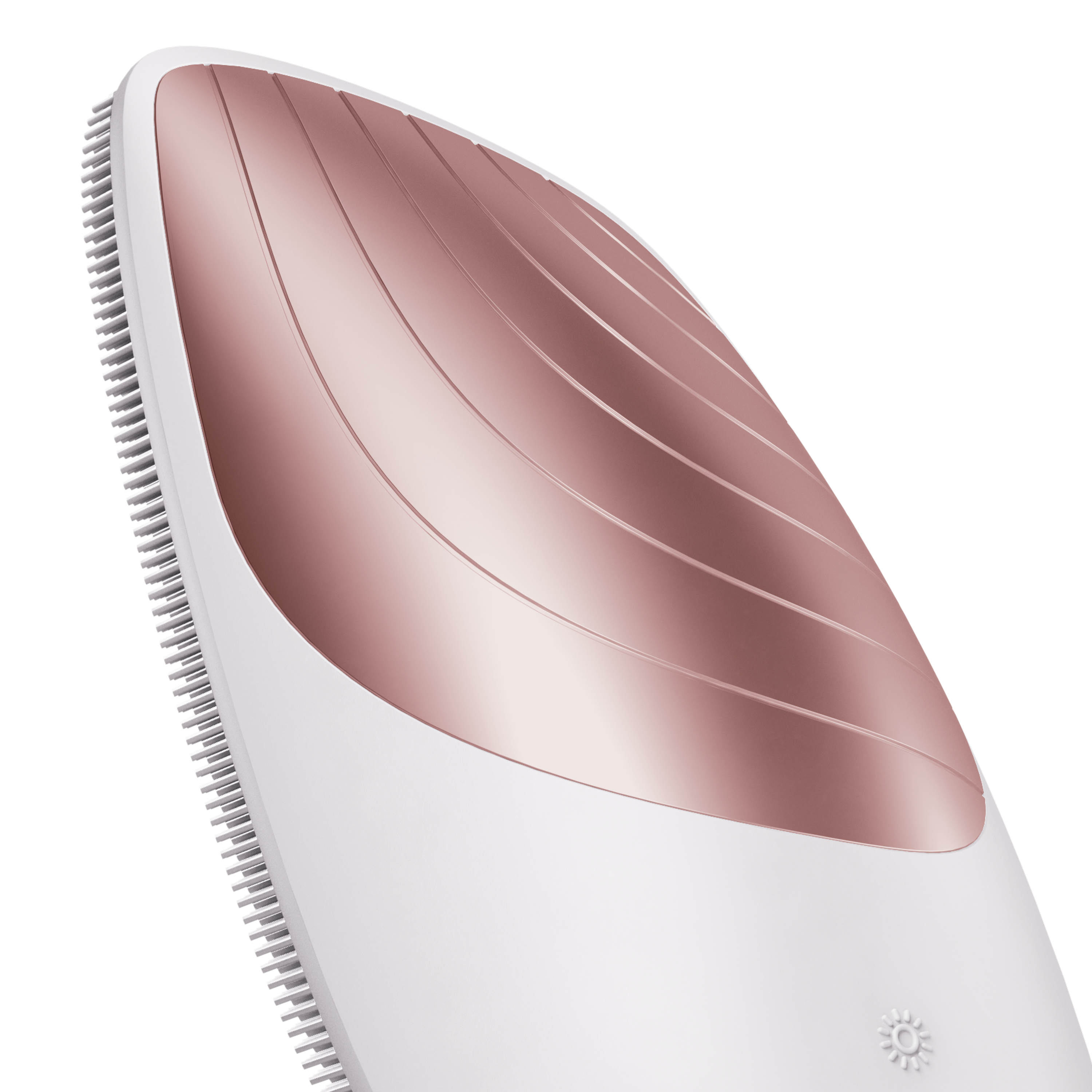 Электронная звуковая термощетка для лица GESKE Sonic Thermo Facial Brush 6 в 1 пудровая - фото 2