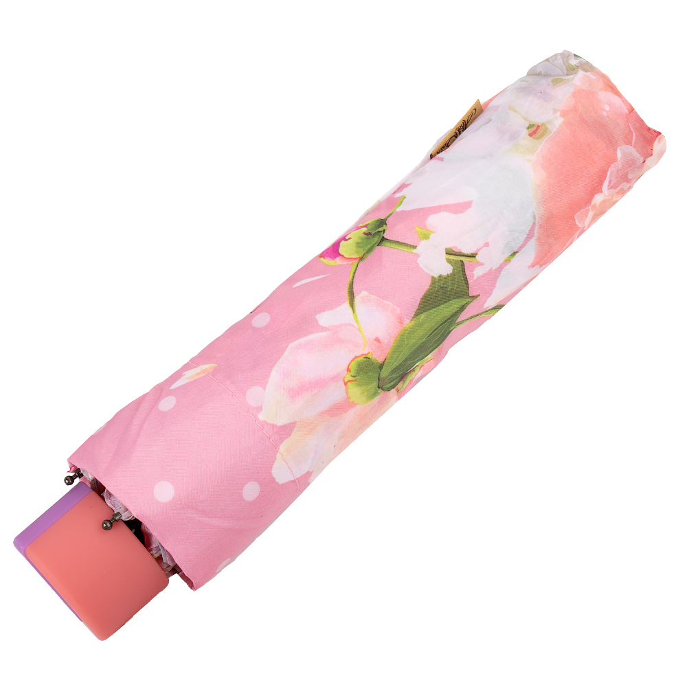 Женский складной зонтик механический Art Rain 96 см розовый - фото 4