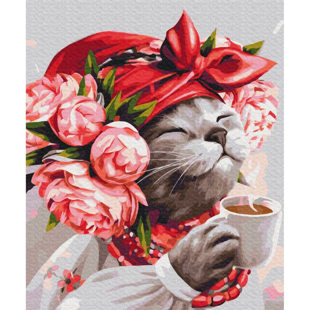 Картина по номерам Кошка хозяйка Марианна Пащук Brushme 50х60 см разноцветная 000277683 - фото 1