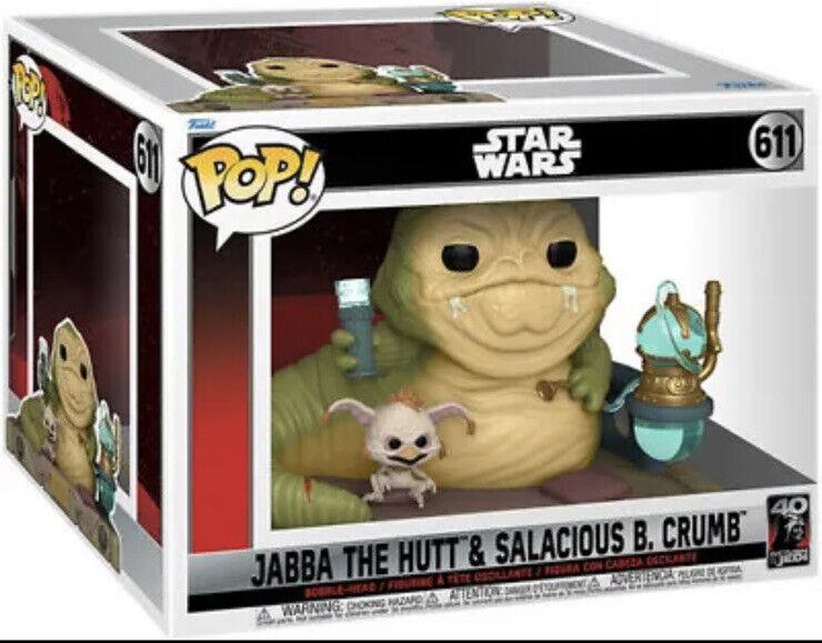 Фигурка Funko Pop Фанко Поп Return of the Jedi 40th Jabba w/salacious Звездные войны Джабба Хатт 15 см JW 611 - фото 2