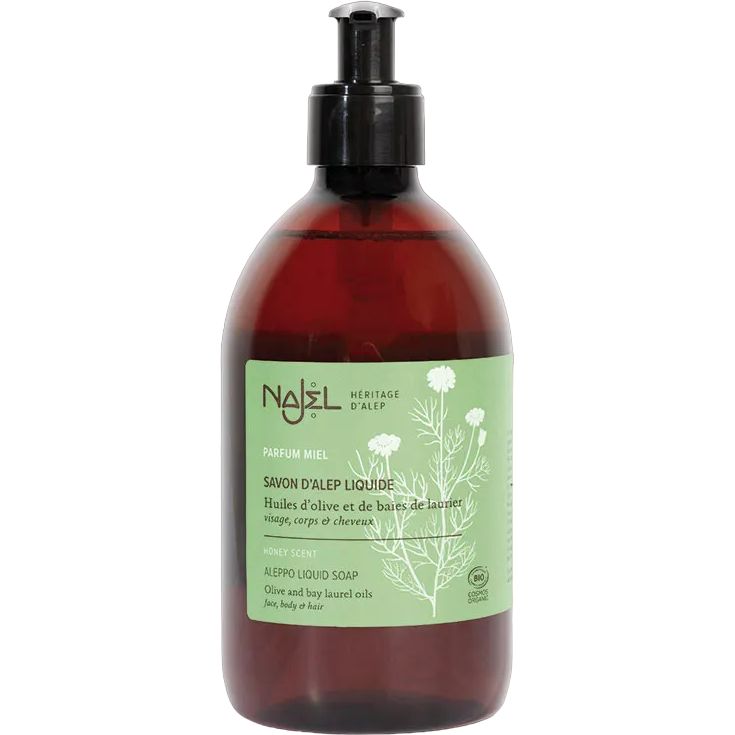 Жидкое алеппское мыло Najel Aleppo Liquid Soap Organic Chamomile Water с ромашкой 500 мл - фото 1