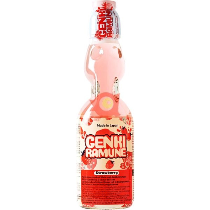 Напиток клубничный Genki Ramune 200 мл - фото 1