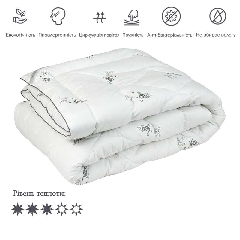 Одеяло из искусственного лебяжьего пуха Руно, 205х172 см, белый (316.52_Silver Swan_demi) - фото 3