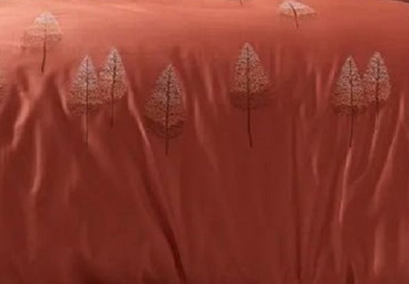 Комплект постельного белья Dantela Vita Pamira brick сатин с вышивкой евро кирпичный (svt-2000022294881) - фото 4