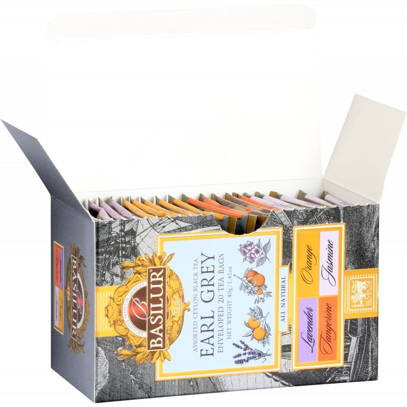 Набір чаю чорного Basilur Earl Grey Assorted, 40 г (20 шт. х 2 г) (896893) - фото 4