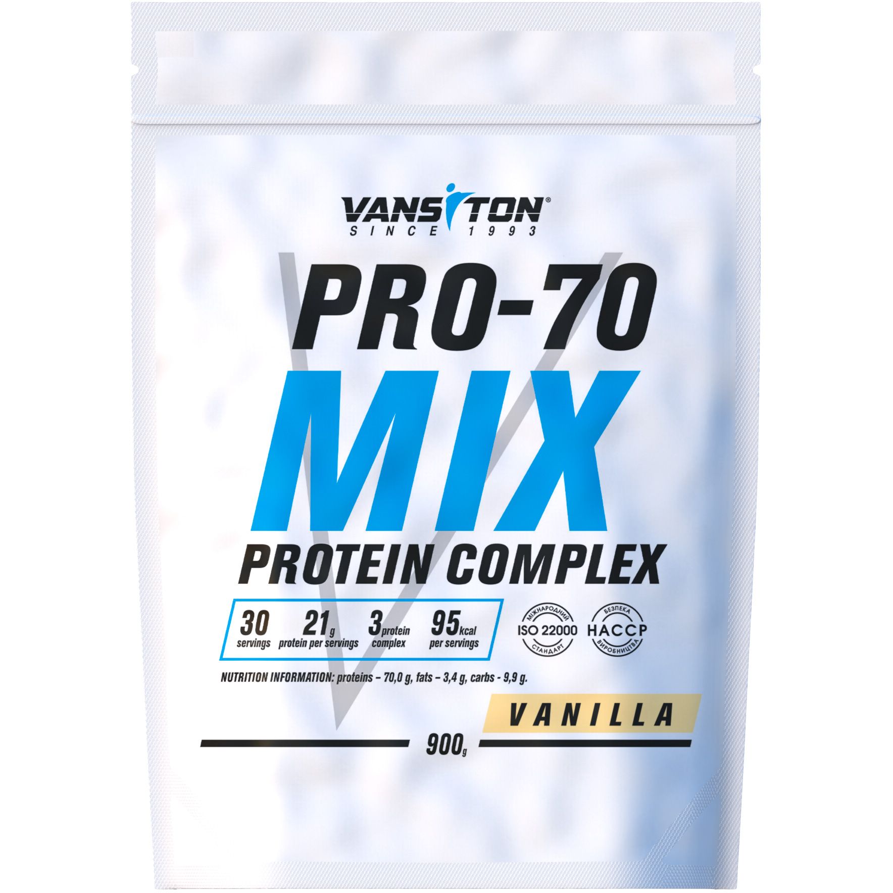 Протеин Vansiton Pro-70 Vanilla 900 г - фото 1