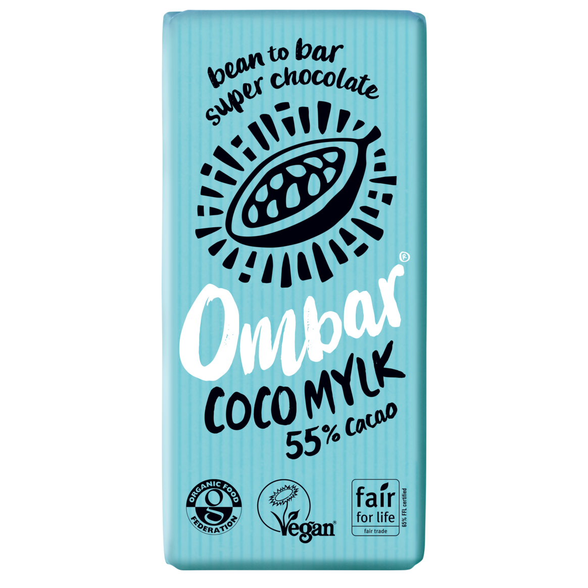 Шоколад молочный Ombar с кокосовым молоком 55%, 70 г (825173) - фото 1