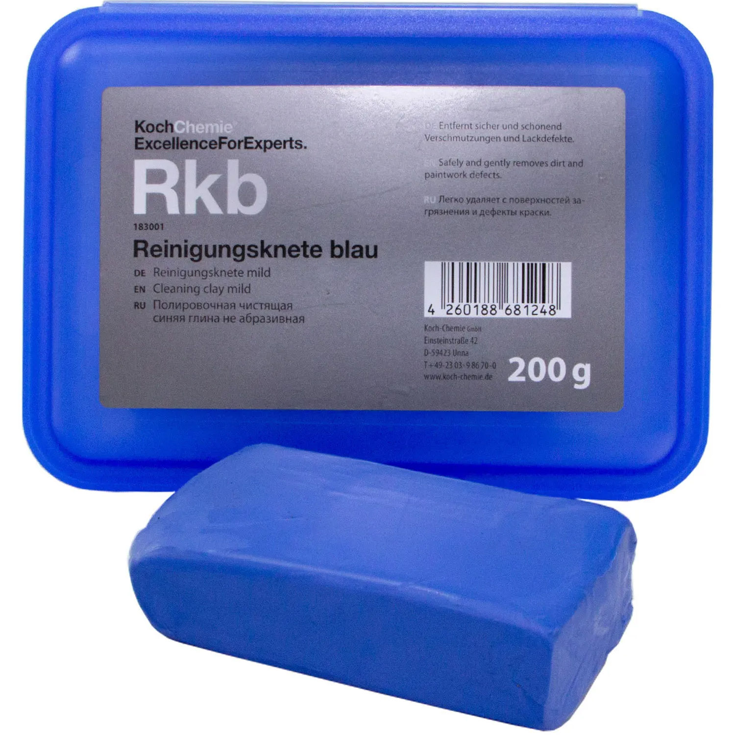 Глина Koch Chemie Reinigungsknete blau для очищення та полірування ЛФП - фото 1