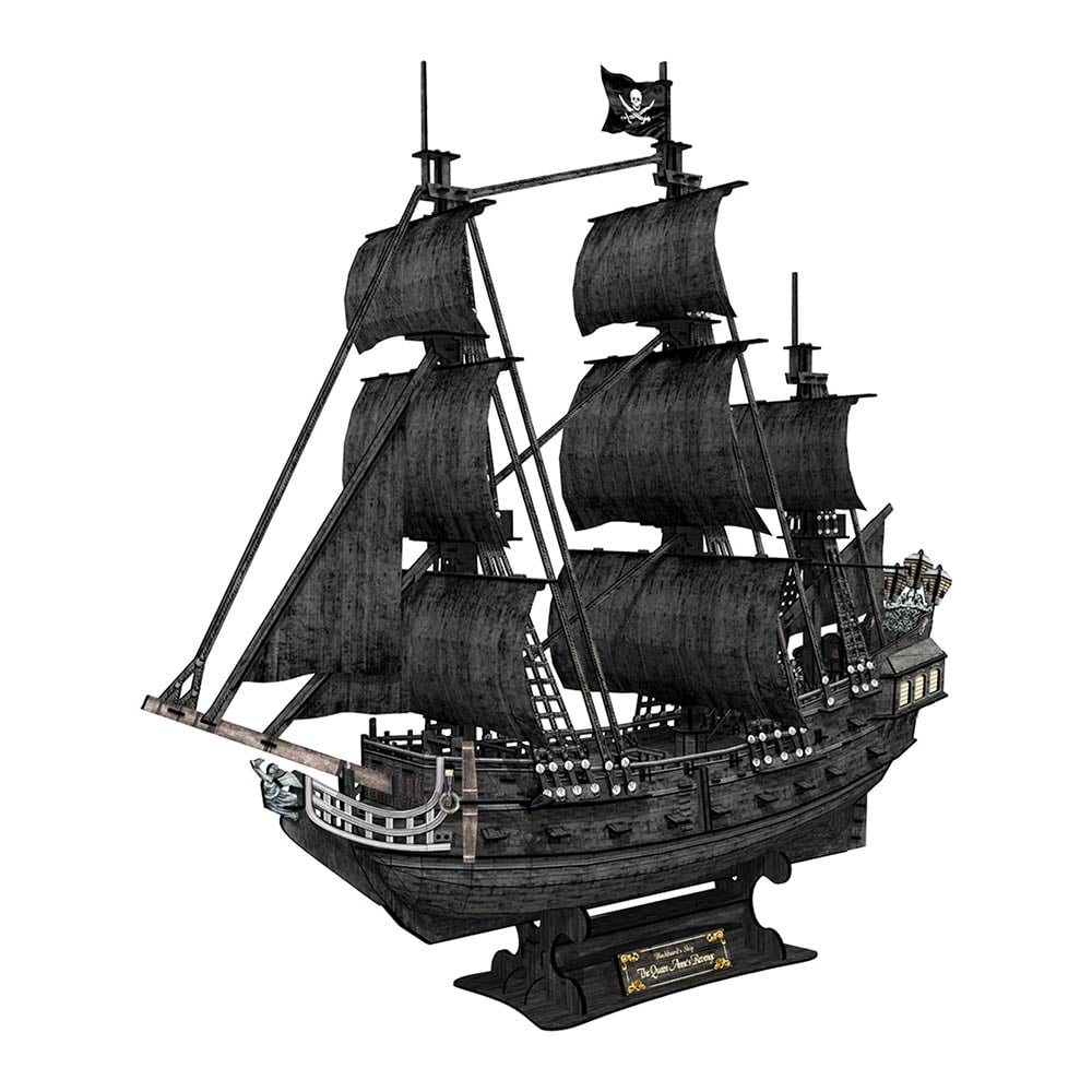 3D Пазл CubicFun Корабель Чорної Бороди Помста Королеви Анни, 308 елементів (T4018h) - фото 2