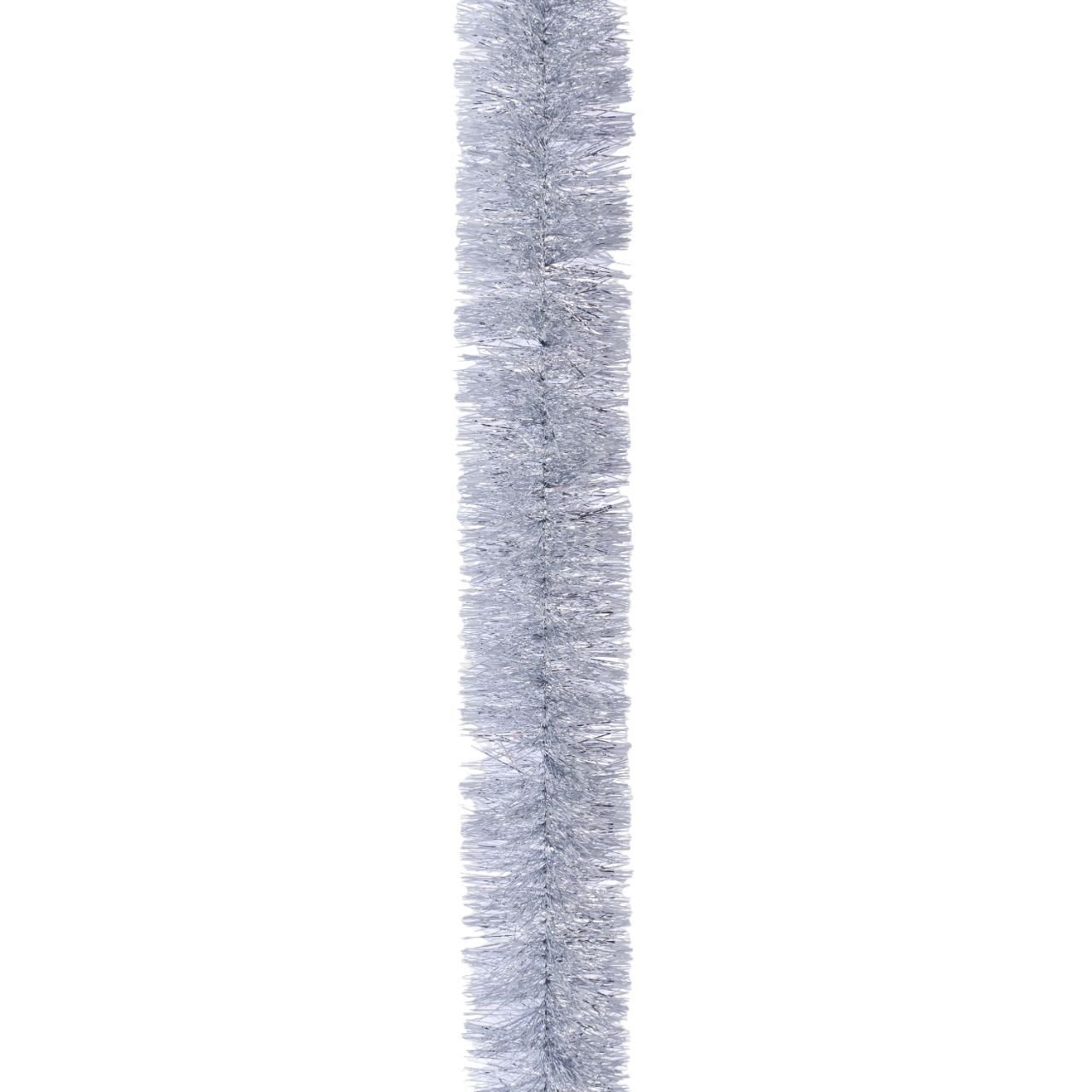 Мішура Novogod'ko 5 см 2 м срібло з білими кінчиками (980391) - фото 1