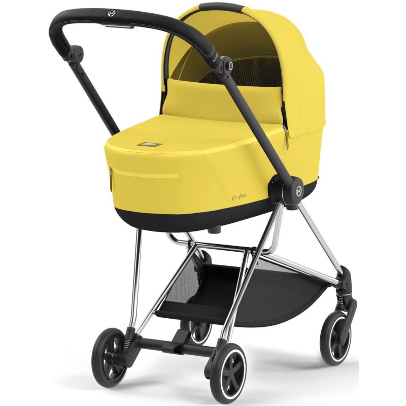 Люлька Cybex Mios Lux Mustard Yellow + Комплект текстиля для прогулочного блока Cybex Mios Mustard Yellow + Шасси для коляски Cybex Mios LS RBA Chrome Brown - фото 3