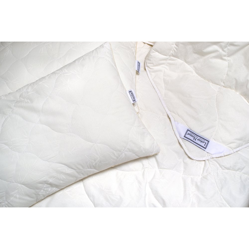 Ковдра з подушкою Lotus Home Bamboo Extra, полуторна, молочна (svt-2000022304146) - фото 6