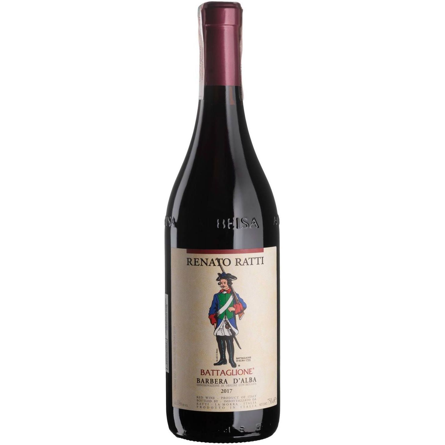 Вино Renato Ratti Barbera d'Alba, червоне, сухе, 0,75 л - фото 1