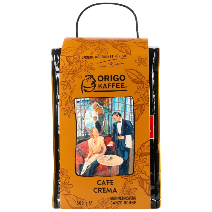 Кава в зернах Origo Kaffee Cafe Crema обсмажена, 500 г (911044) - фото 1