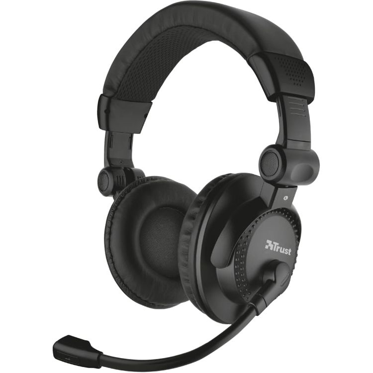 Наушники Trust Como Headset Black с микрофоном - фото 1