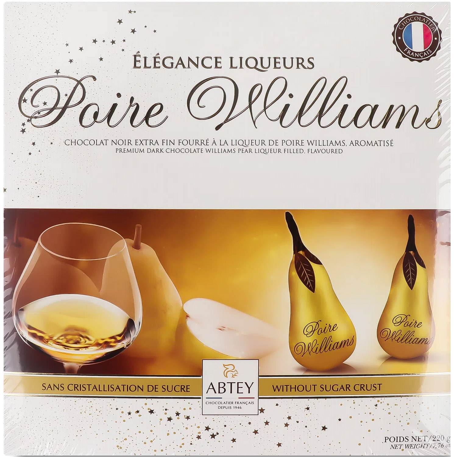 Цукерки Abtey Poire William Elegance Liqueur Chocolate бренді з грушею 220 г (799004) - фото 1