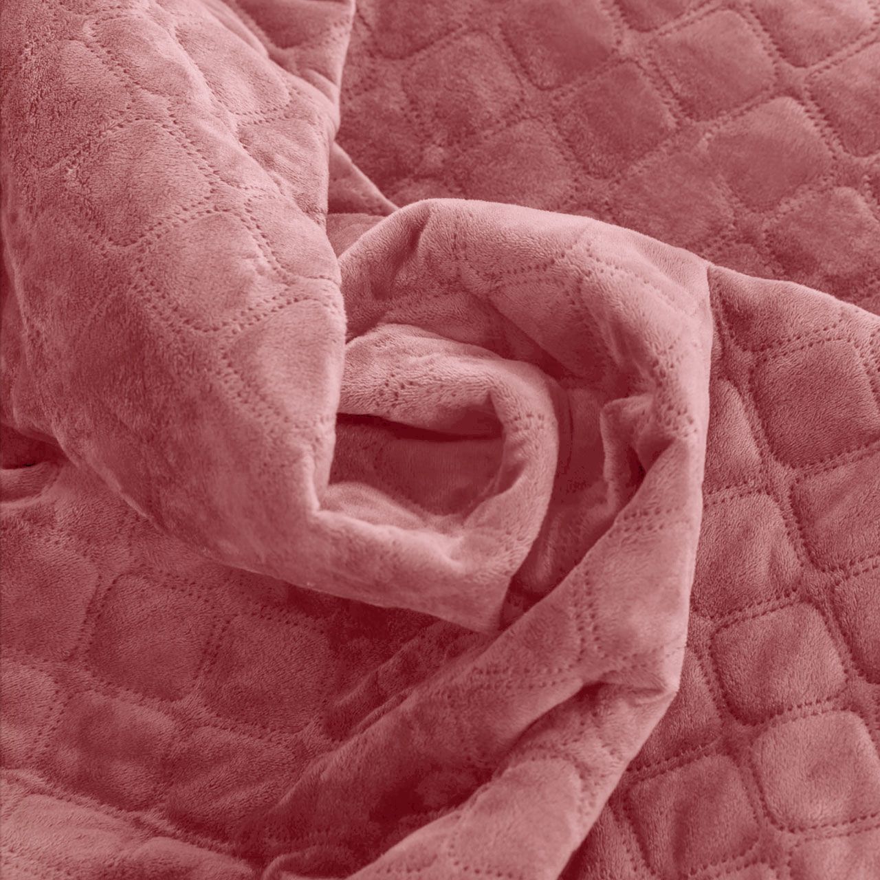 Покрывало ТЕП Velour ромб круглый 240х220 см Mesa rose (4-00517_22726) - фото 3