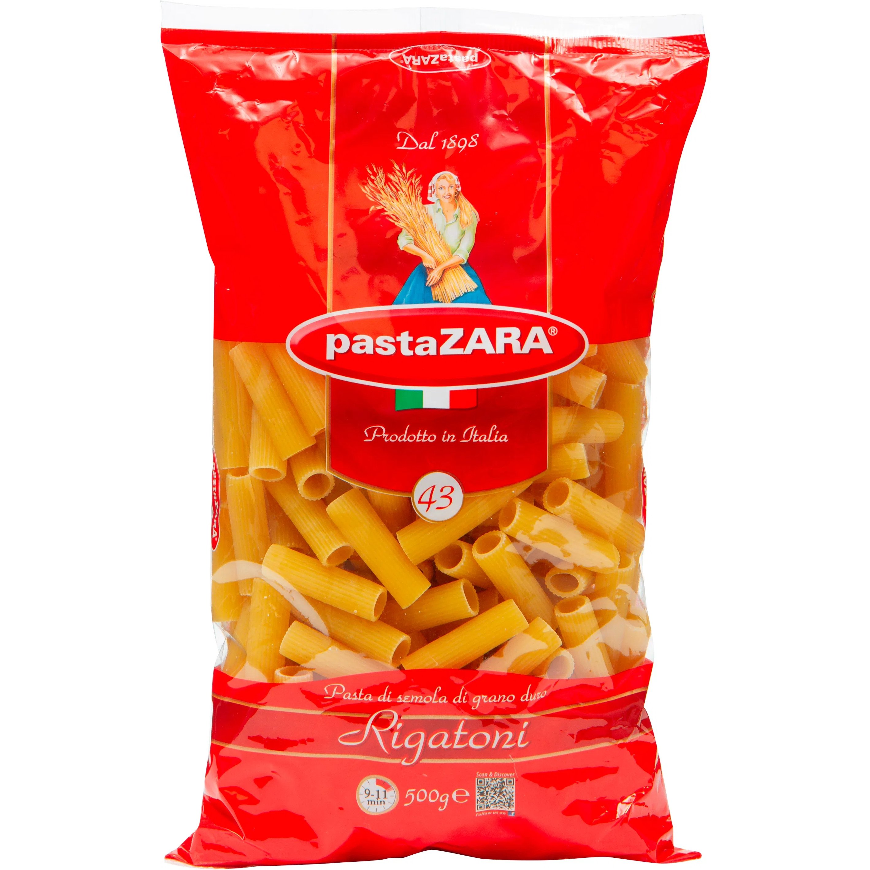 Вироби макаронні Pasta Zara Рігатоні 500 г - фото 1