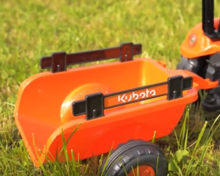 Детский трактор на педалях с прицепом и ковшом Falk Kubota, оранжевый (2065AM) - фото 5