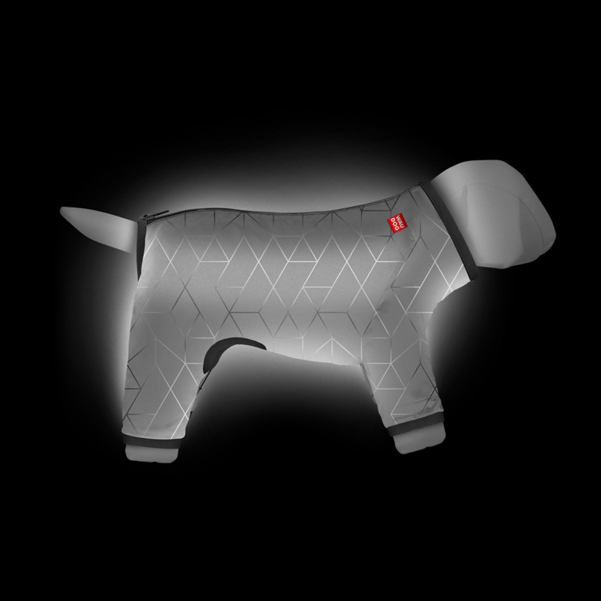 Вітровка для собак Waudog Clothes, світловідбивна, M47 - фото 3