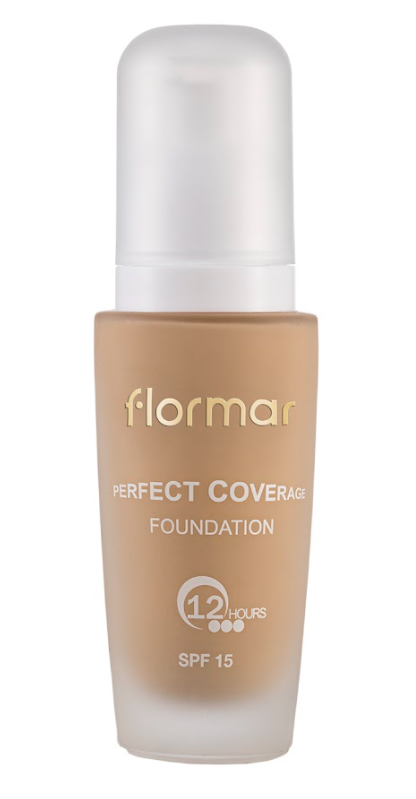 Тональна основа Flormar Perfect Coverage, відтінок 102 (Soft Beige), 30 мл (8000019544809) - фото 1