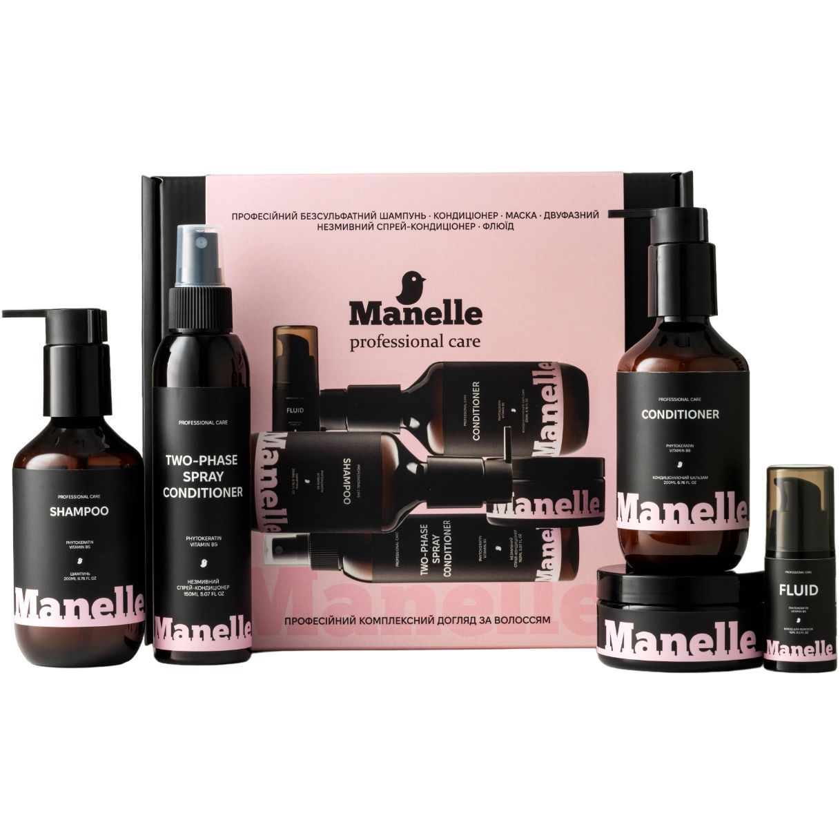 Комплексный набор для волос Manelle Professional care Phytokeratin vitamin B5 - фото 1