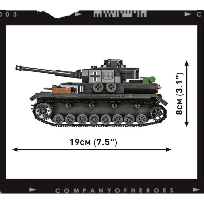 Конструктор Cobi Company of Heroes 3 Танк Panzer IV, масштаб 1:35, 610 деталей (COBI-3045) - фото 8