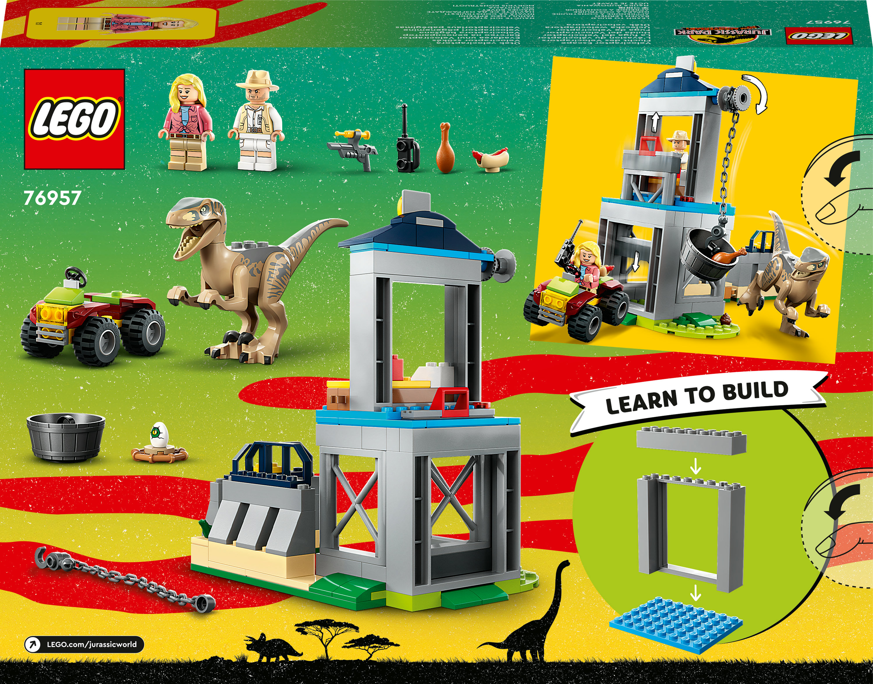 Конструктор LEGO Jurassic World Бегство велоцираптора, 137 деталей (76957) - фото 9
