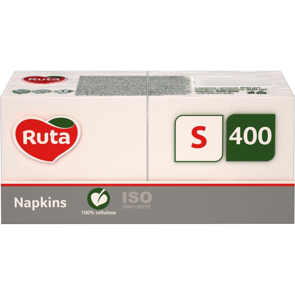 Салфетки Ruta Professional S, однослойные, 400 шт., белые - фото 1