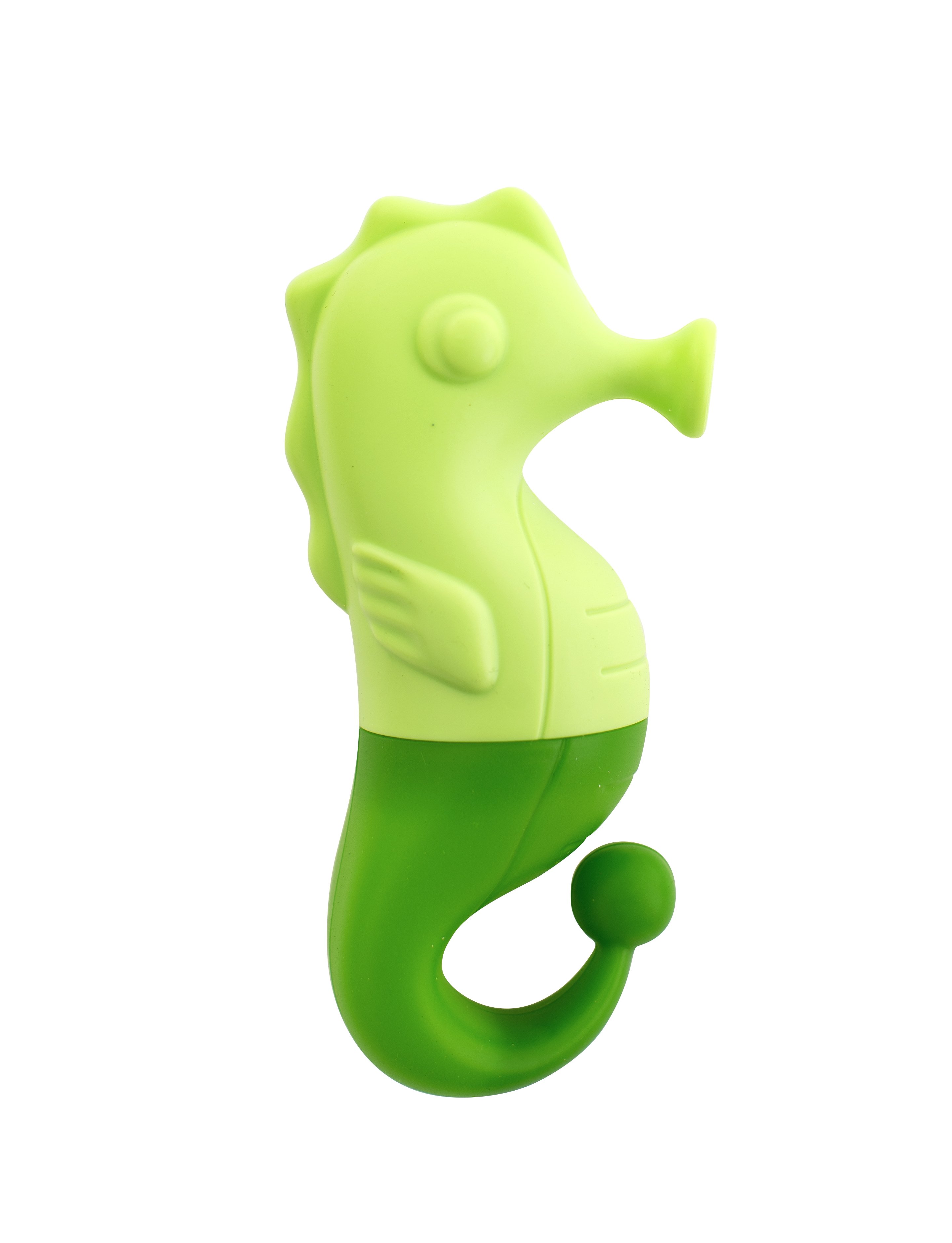 Іграшка для ванни Baby Team Морський коник, силікон, зелений (9019) - фото 1