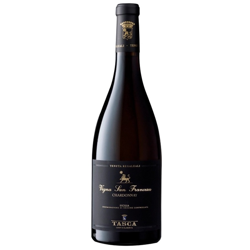 Вино Tasca d'Almerita Vigna San Francesco Chardonnay Sicilia DOC, белое, сухое, 0,75 л - фото 1
