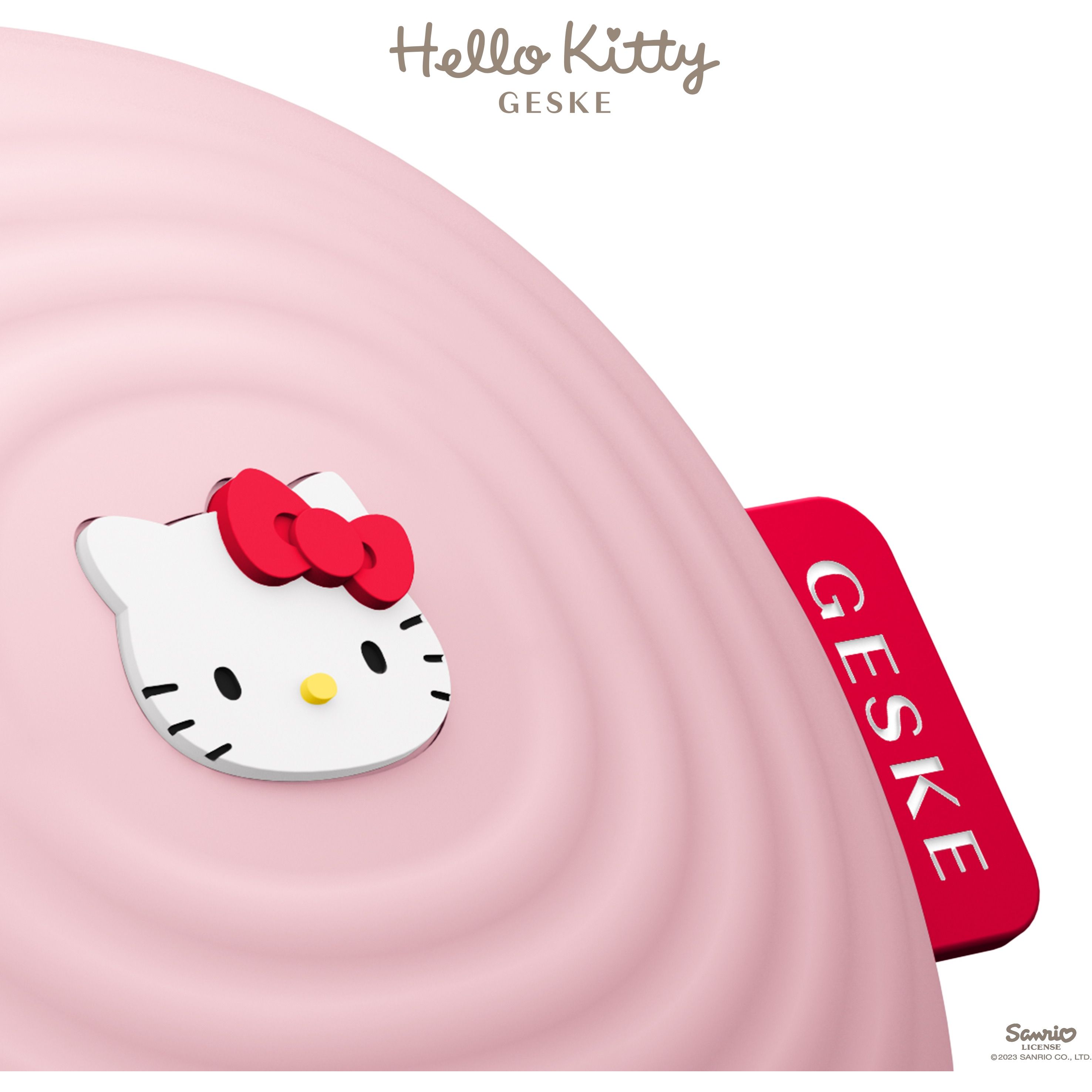 Электронная звуковая щетка для лица GESKE Sonic Facial Brush 4 в 1 by Hello Kitty розовая - фото 4