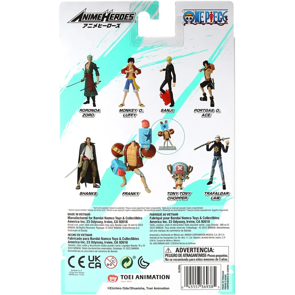 Фігурка Bandai Anime Heroes One Piece Френкі 16.5 см (123706) - фото 8