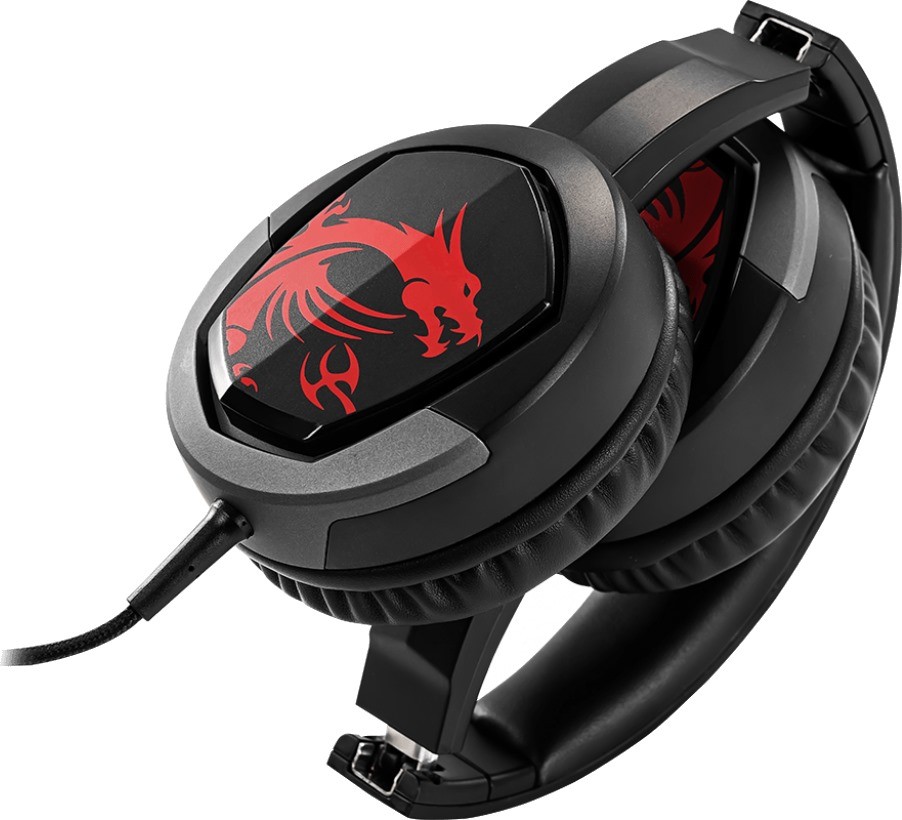 Наушники игровые MSI Immerse GH30 Black / Red с микрофоном - фото 4