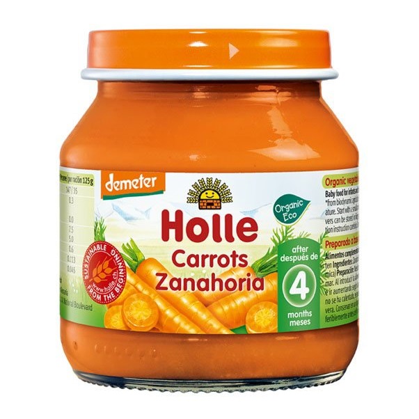 Photos - Baby Food Holle Пюре  Морква, органічне, 125 г  (32844)