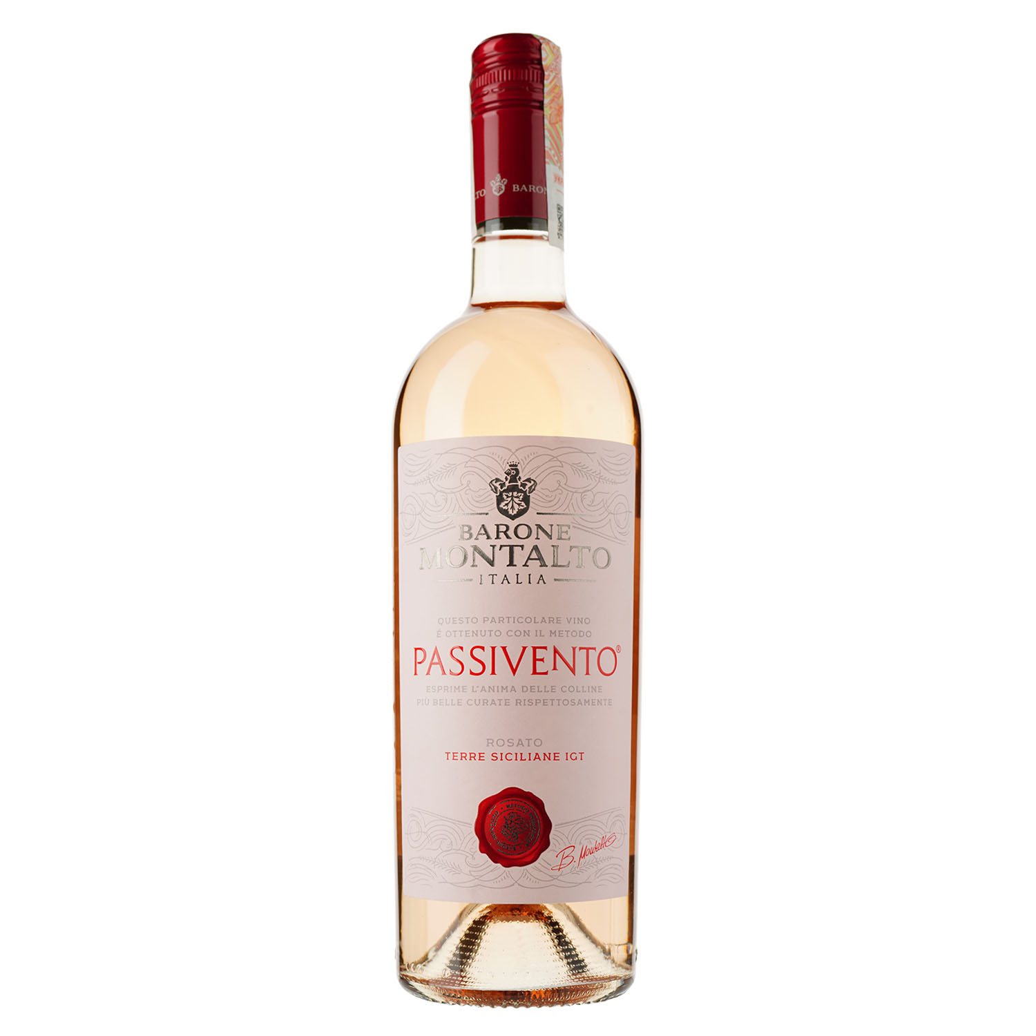 Вино Barone Montalto Passivento Rosato Terre Siciliane IGT, розовое, полусухое, 0,75 л - фото 1
