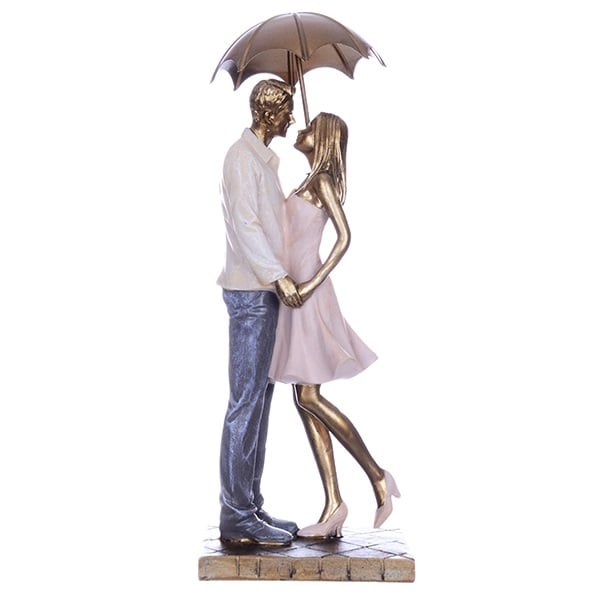 Фигурка декоративная Lefard Пара под зонтиком, 11х8х30 см (192-038) - фото 1