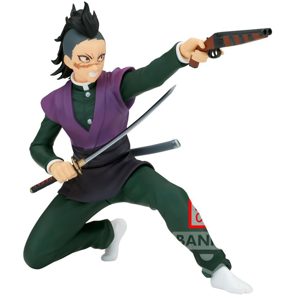 Фигурка Bandai Demon Slayer Genya Shinazugawa Клинок, рассекающий демонов Гэнья Синадзугава 16 см B DS GS - фото 1