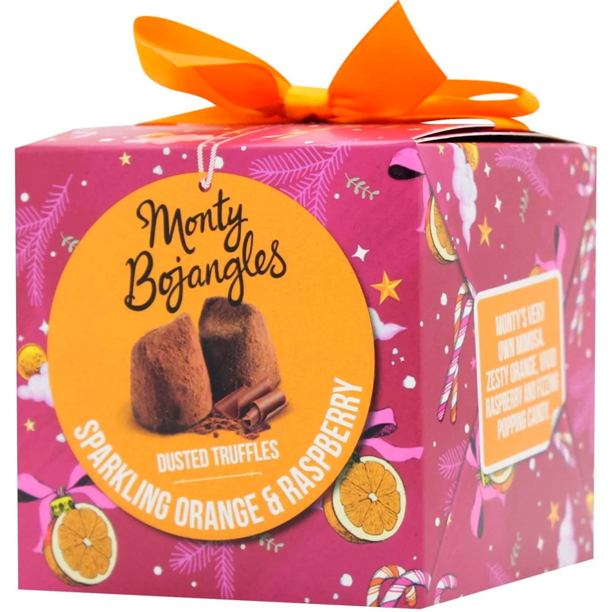 Цукерки Monty Bojangles трюфелі з какао-пудрою з натуральним смаком апельсину та малини 100 г - фото 1