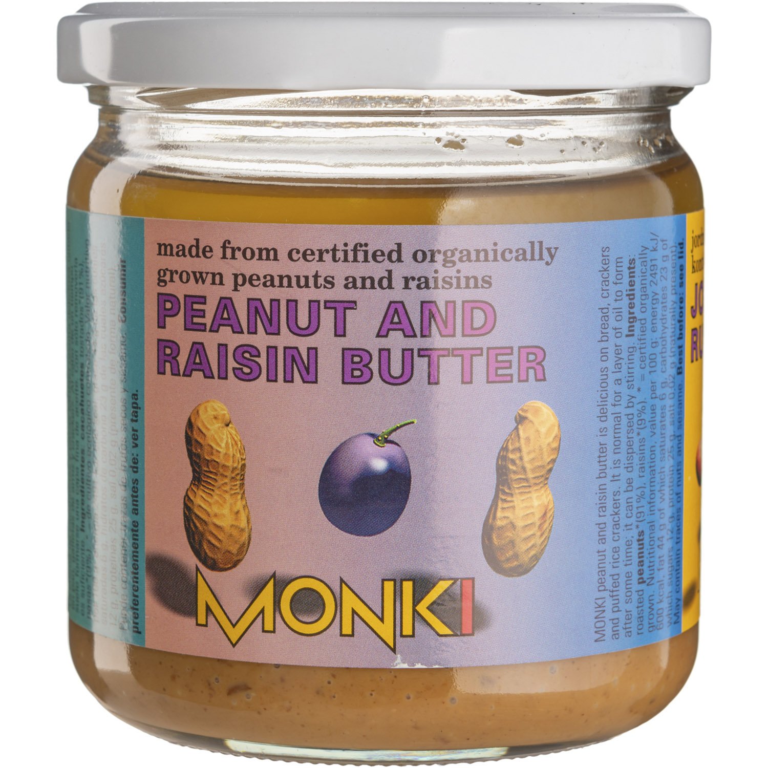 Паста Monki арахісова з родзинками органічна 330 г - фото 1