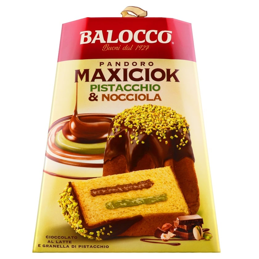 Кекс Balocco Пандоро Maxiciok Фисташка-фундук 800 г - фото 1