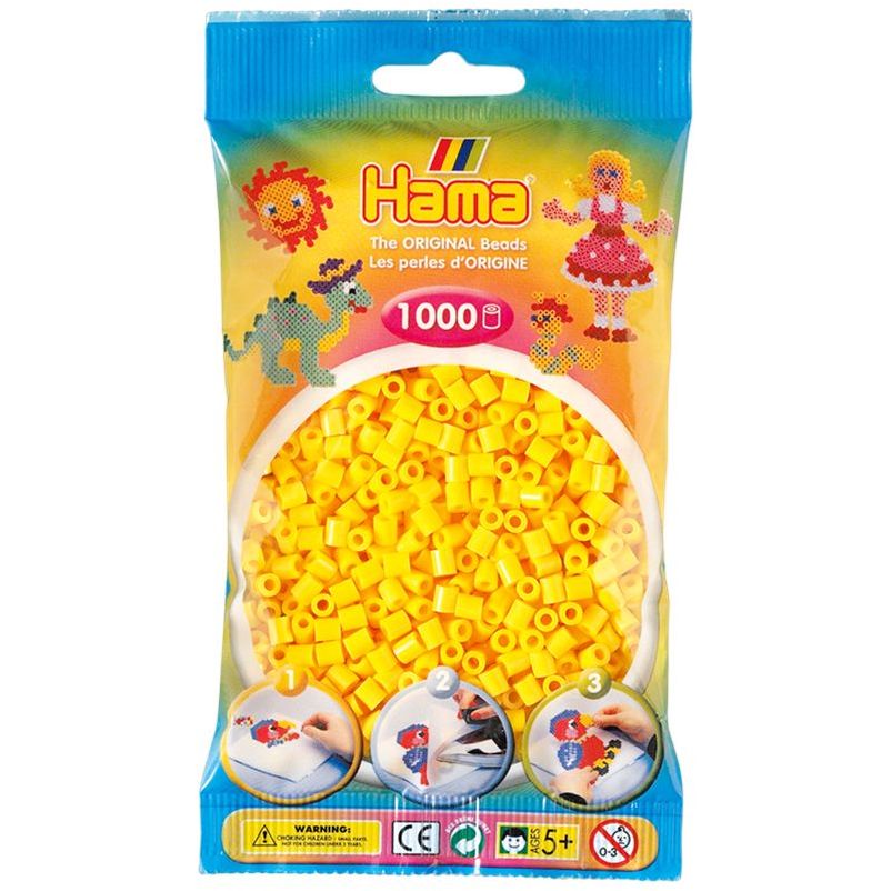 Термомозаїка Hama Midi Набір жовтих намистин, 1000 елементів (207-03) - фото 1