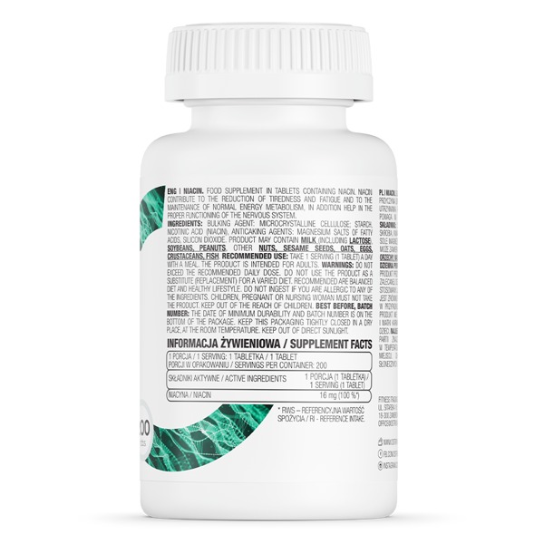 Витамин OstroVit Niacin 200 таблеток - фото 2