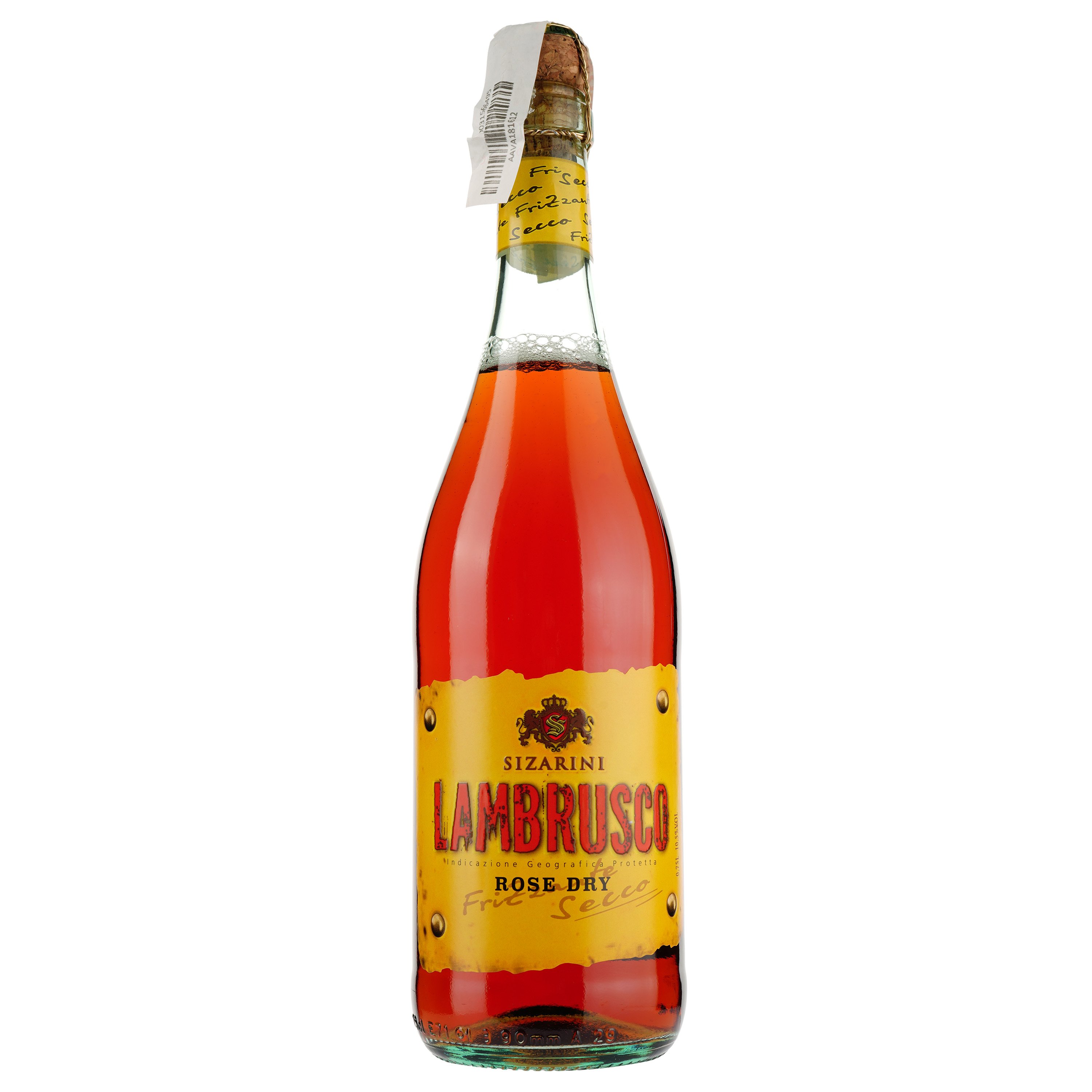 Вино Sizarini Lambrusco игристое, розовое, сухое, 10,5%, 0,75 л (478692) - фото 1