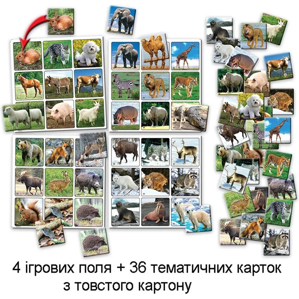 Настільна гра Київська фабрика іграшок Суперлото Тварини - фото 2