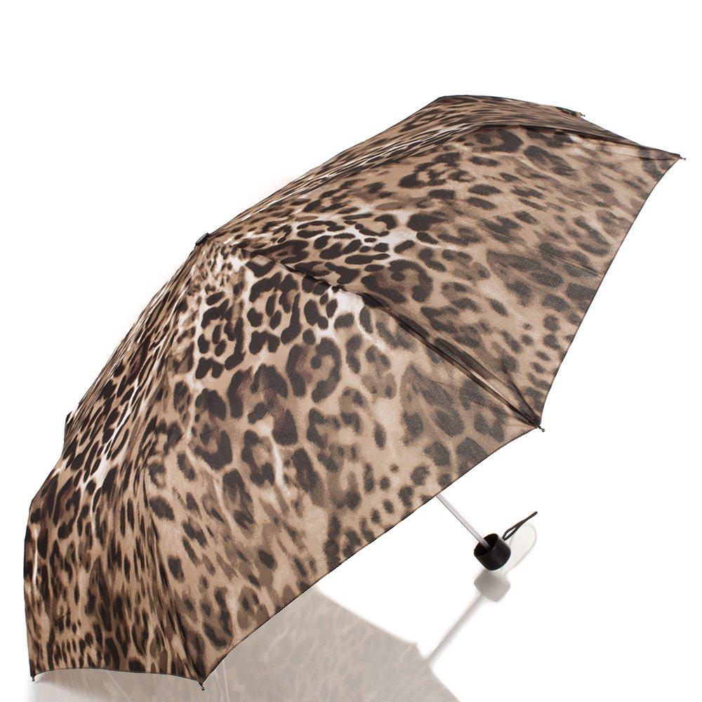 Жіноча складана парасолька механічна Happy Rain 98 см коричнева - фото 2