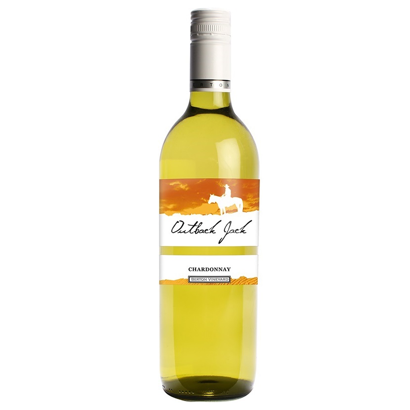 Вино Outback Jack Chardonnay, біле, сухе, 12,5%, 0,75 л - фото 1